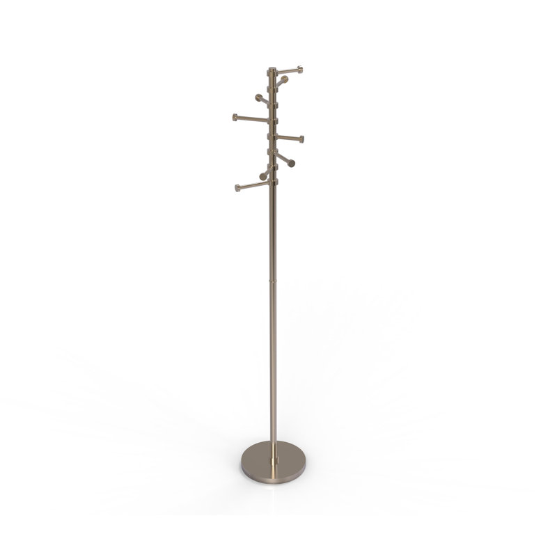 Freestanding Coat Rack, Antique Pewter