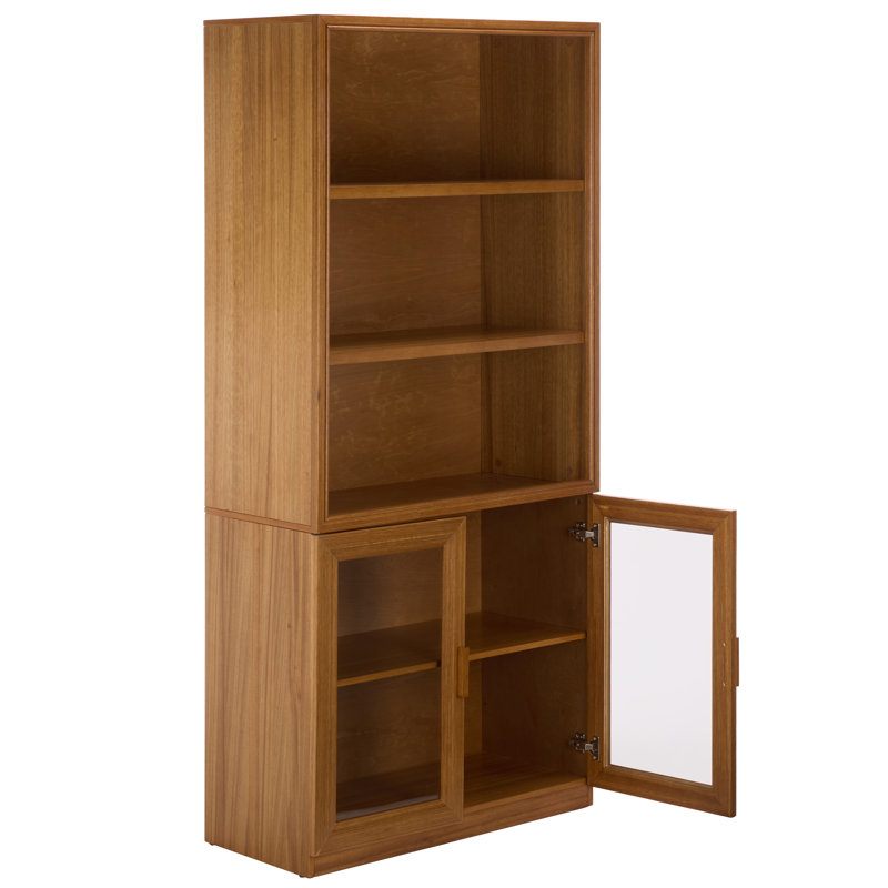 Jollie Glass Door Bookcase 36 W x 16.5 D x 78 H