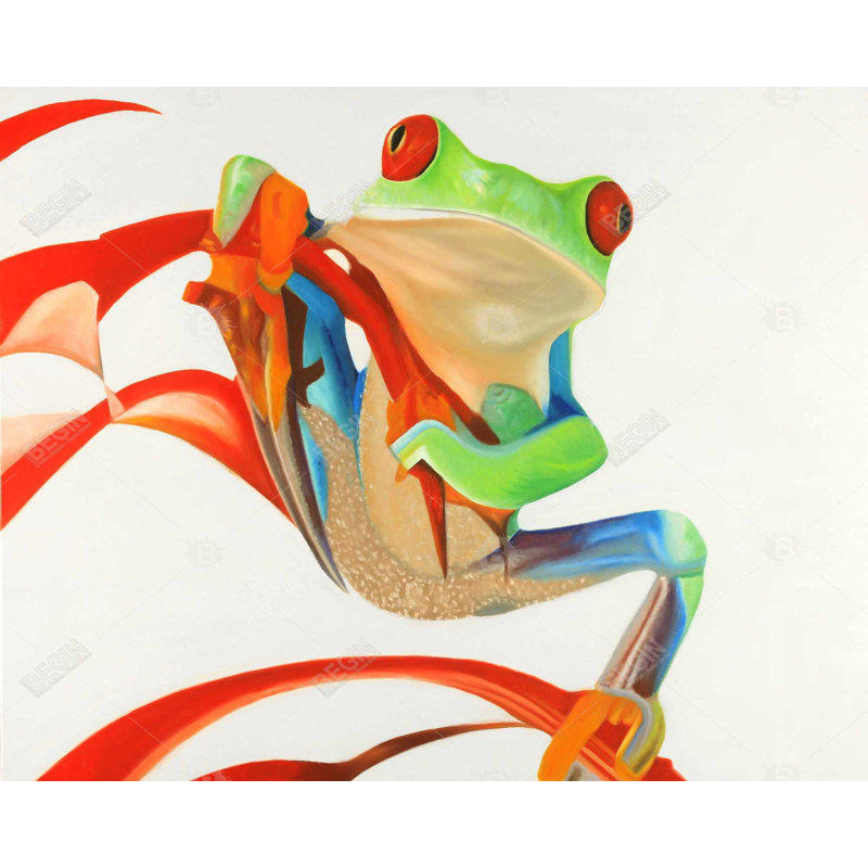 "Grenouille aux yeux rouges" sur toile