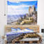 Tapisserie de castle panorama en polyester médiéval loarre avec accessoires suspendus inclus-28489821
