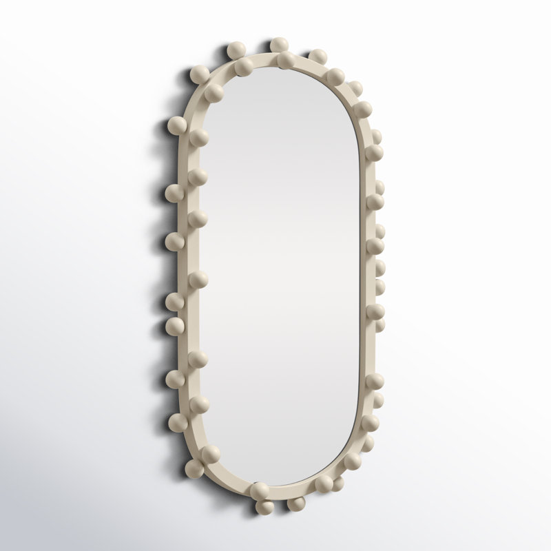 Metal Oval Mirror, 31.5" x 17"