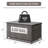GDY 28'' W 120 Gallons Water Resistant Wicker Deck Box with Wheels in Gray