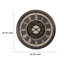 Hez Classic Round Wall Clock, Moving Gear Mechanism, 23 Inch Dark Brown