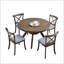 Table de salle à manger ronde en bois d'hévéa 47,24 po-1068901187