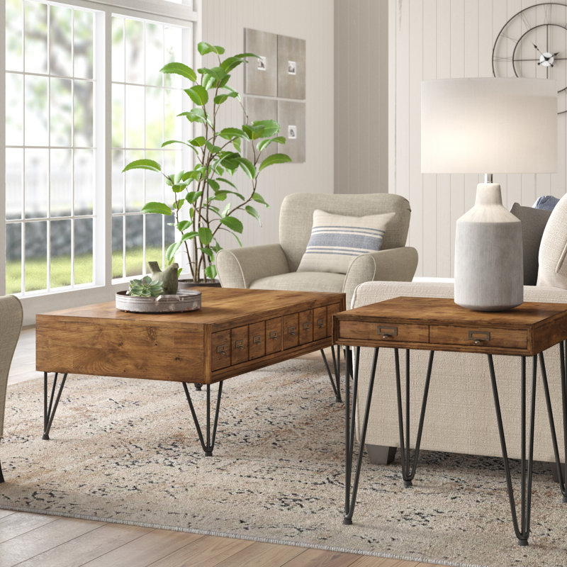 Hannalee 2 - Piece Solid Wood Living Room Table Set