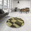 Tapis géométrique vert olive / brun-139462447