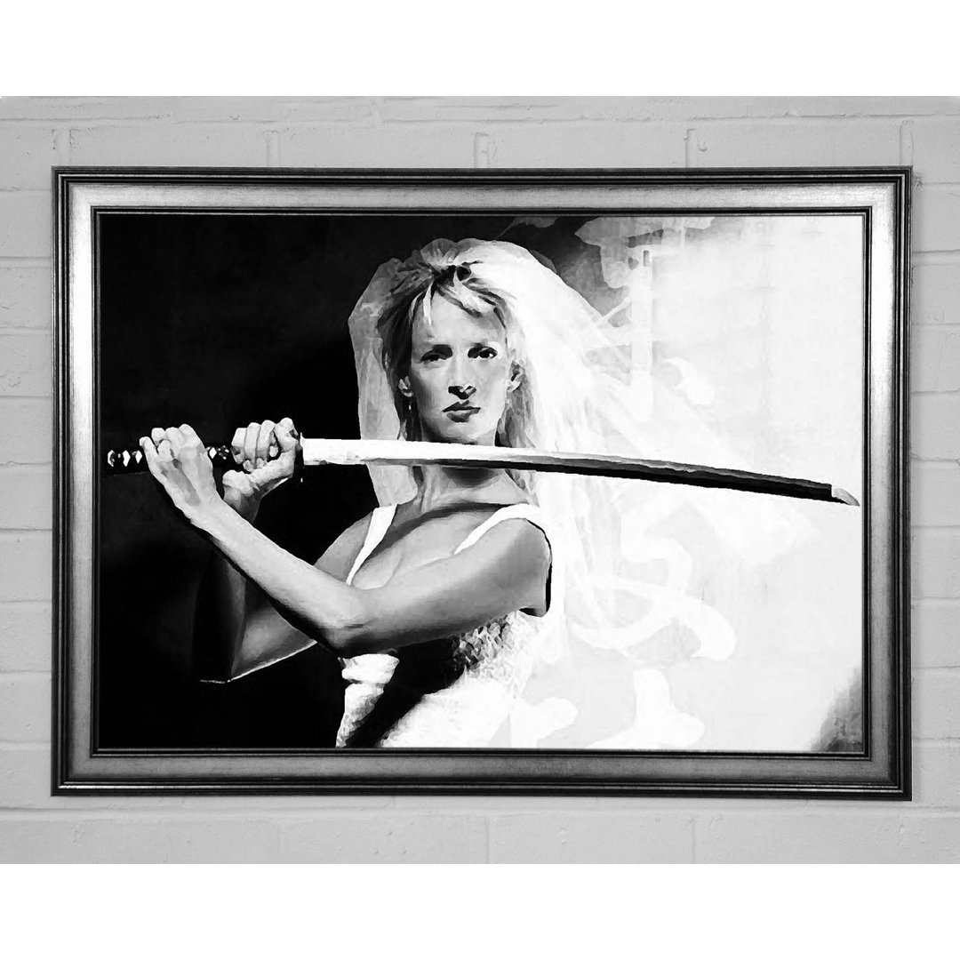 Kill Bill The Bride B and W - Einzelner Bilderrahmen Kunstdrucke