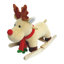 Cheval à bascule en peluche pour enfants avec grelots, abricot