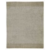 Border Striped Area Rug in Beige/Gray