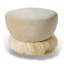 Ostrich Fluff Ottoman - Round - Small (60cm) - Porcelain / Cream