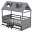 Structure de lit simple en bois-444843358
