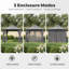 Pavillon de jardin en acier à toit double 10 pi x 10 pi Decksplore-133015338