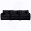 Canapé modulaire modulaire, ensemble de canapé en L surdimensionné pour siège profond, canapé à 3 places avec repose-pieds mobile, combinaison de bricolage, chenille-1581708222