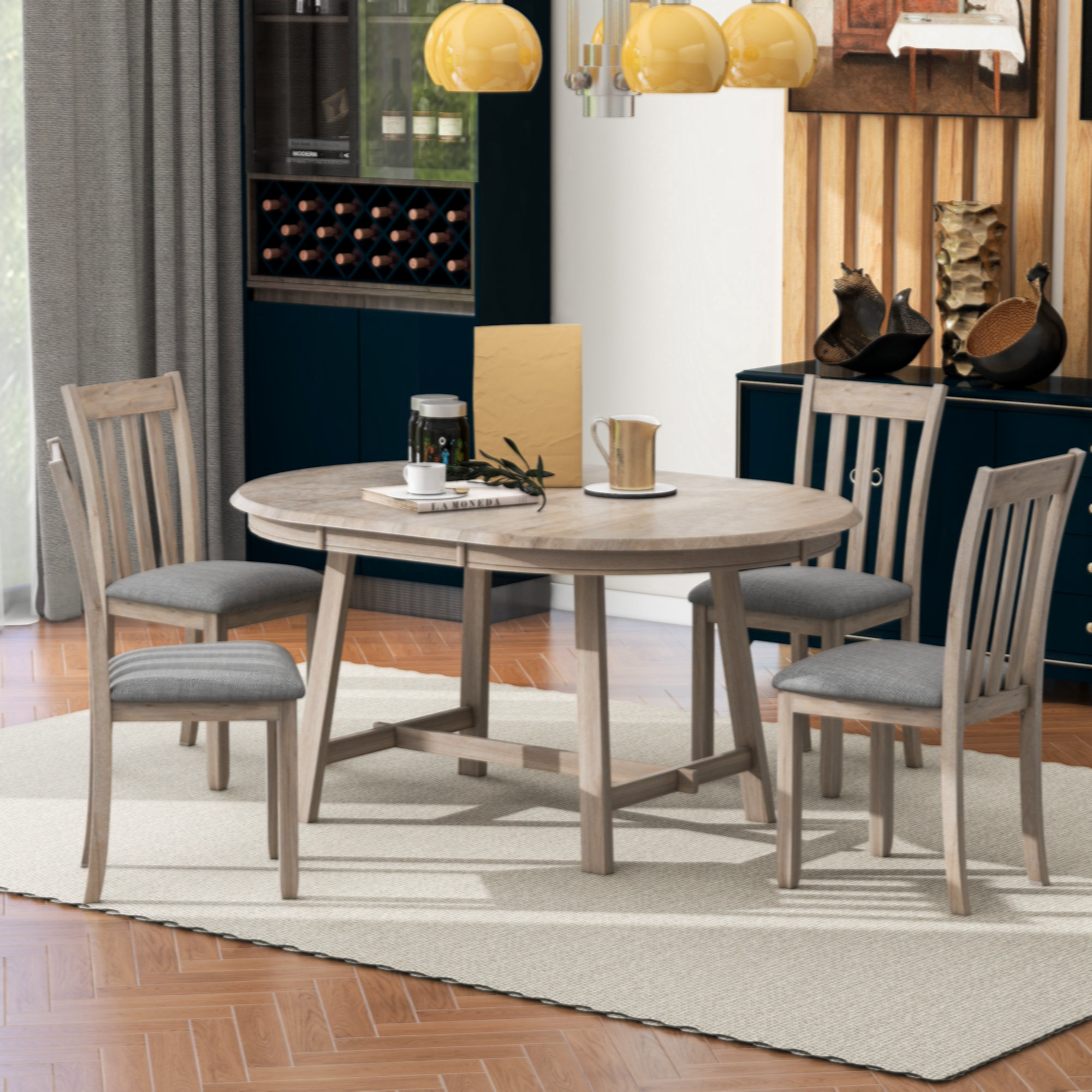 Red Barrel Studio® Elodea 5 - Piece Extendable Dining Set | Wayfair