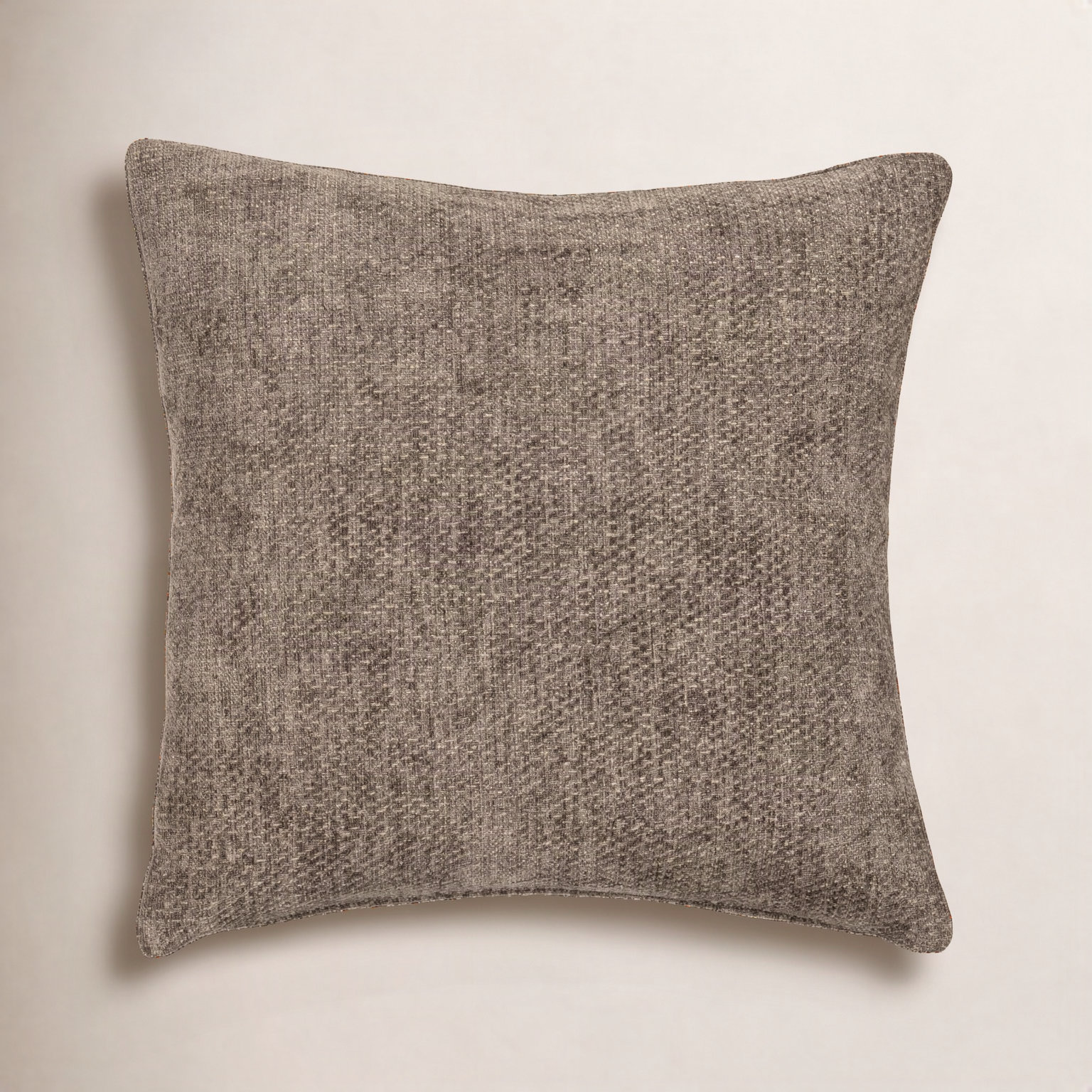 Throw Pillow, 22" x 22", Feather, Espresso