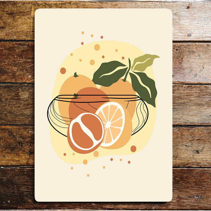 2118 Handmade Food & Beverage Wall Decor on Metal, 60cm H x 40cm W