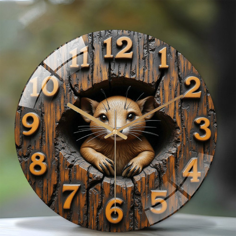 Horloge murale rétro en bois rétro