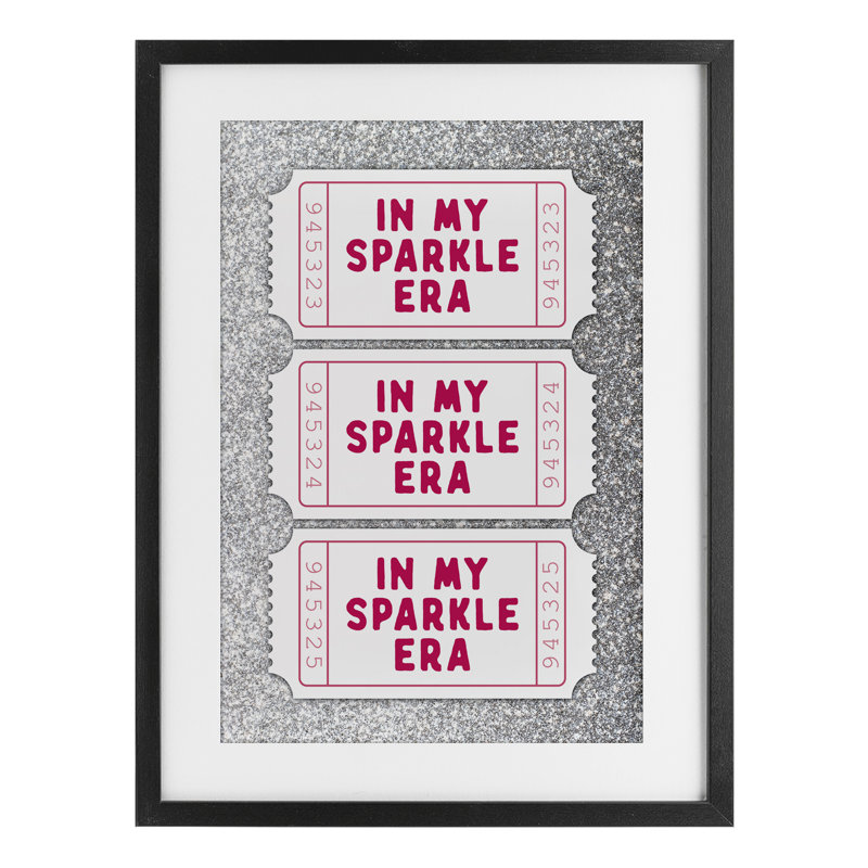 «My Sparkle Era», impression encadrée sous verre, H 20 po x l 14 po, Cadre noir minuit