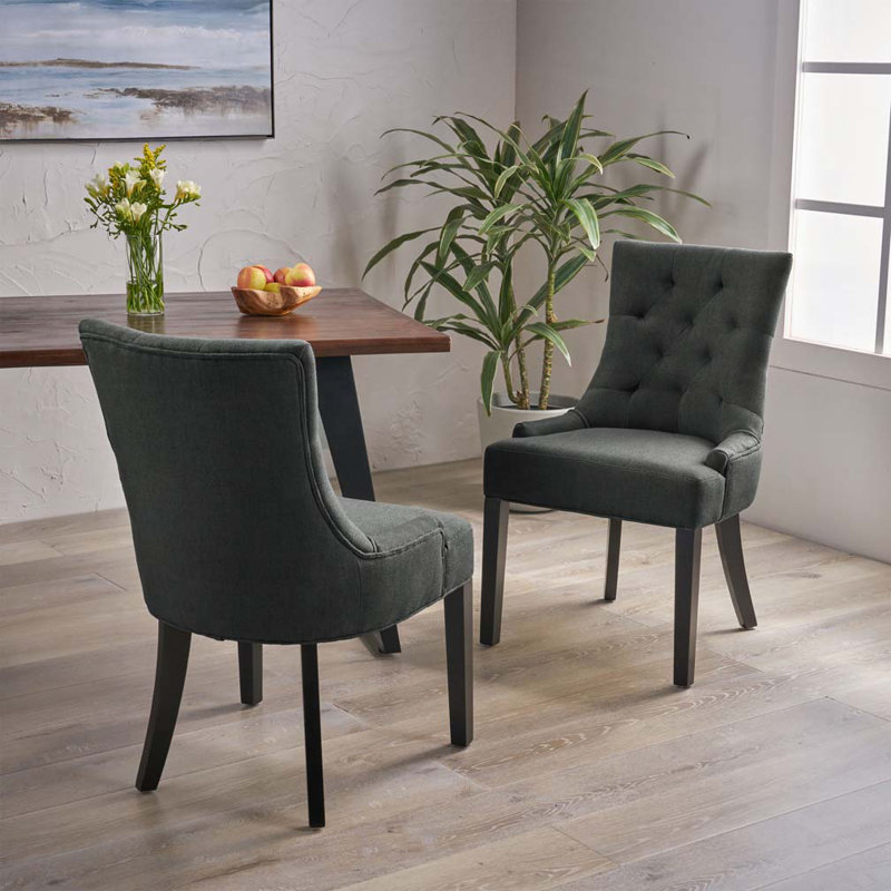 Chaises de salle à manger en bois, Gris