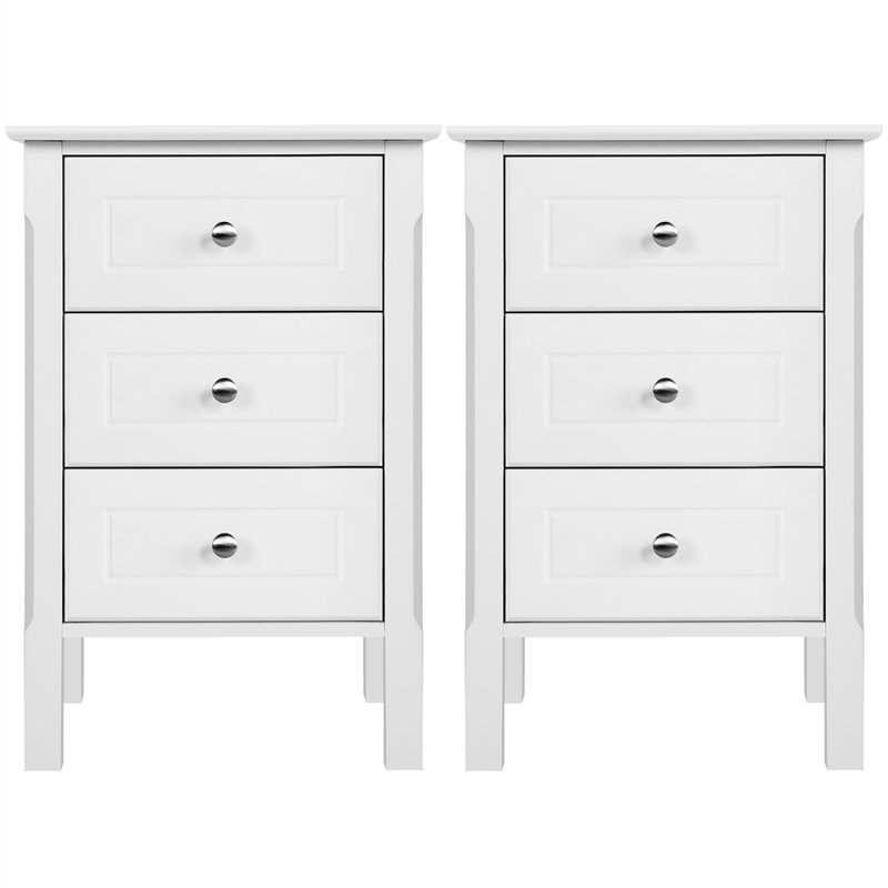 Side Table Set, White