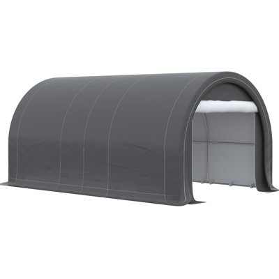 10' X 16' Carport Garage - Heavy Duty Tent With - Pe Canopy, Large Zippered Access For Car, Truck, Boat, Motorcycle, Bike, Garden Tools, Outdoor Activities, Gray Cover, Opening Jobs,
