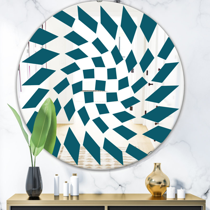 Miroir mural triangulaire, H 31,5 po x l po