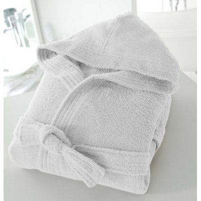 Gattu Terry Cloth Mid-Calf Bathrobe with Pockets and Hood