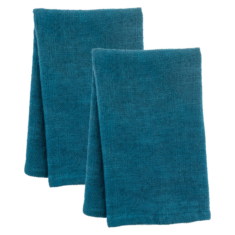 Ensemble de serviettes de table unies, Bleu; bleu sarcelle