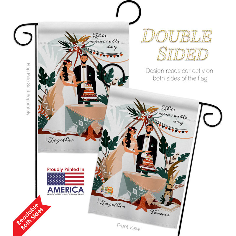 Ensemble de drapeaux en polyester 19 po x 13 po Together Forever