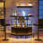 Bar Unit For Liquor, 4 Tier Home Bar Cabinet With Storage Shelves And Footrest, Corner Mini Bar Table With Wine Glass Holder For Home/Kitchen/Bar/Pub, Black