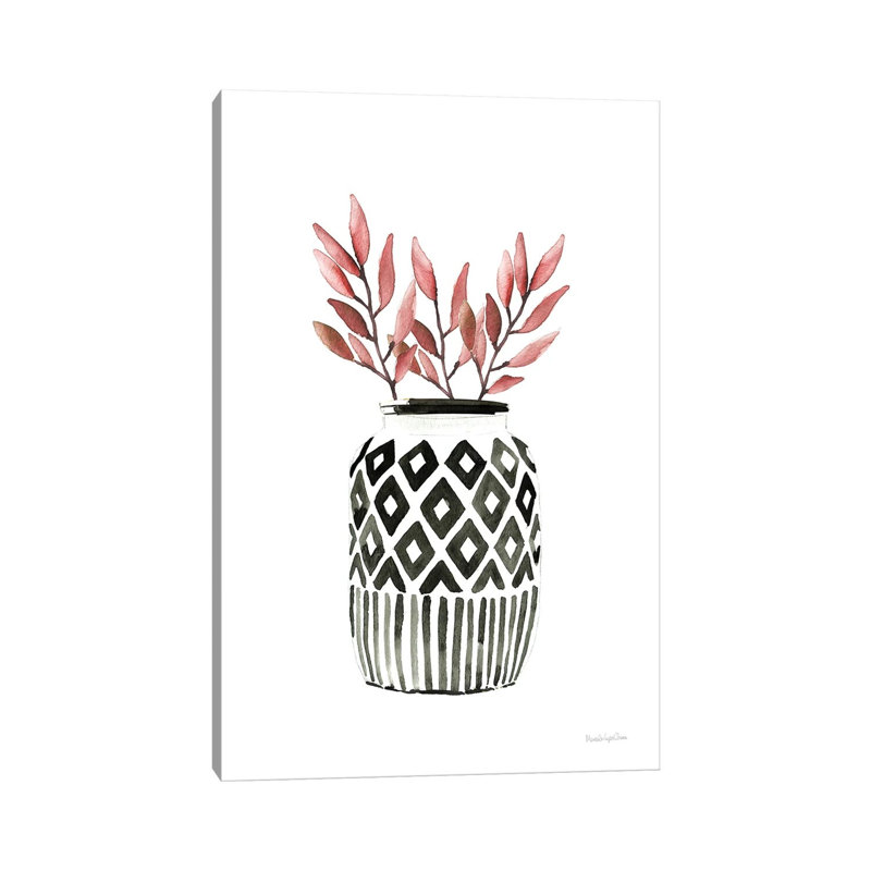 Geometric Vases II by Mercedes Lopez Charro - Wrapped Canvas Painting, 101.6 cm H x 66.04 cm W x 1.91 cm D