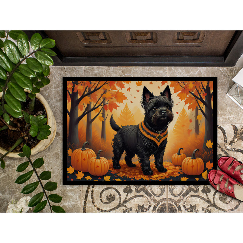 Tapis d'entrée antidérapant Nyilah Cairn Terrier, L 24 po x L 36 po