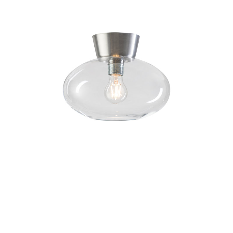 Bullo Glass Flush Mount, Clear, Aluminium