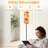  68.5" Standing Floor Lamp Vibrant Tropical Floral Palm Leaf Leopard Print Dimmable Metal Pole Lamp with Linen Lampshade LED Bulb Included