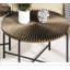 Ensemble de 2 tables basses et tables de bout - Panneau de fibres à densité moyenne imperméable avec revêtement en PVC, conception cylindrique vieillie, pieds en métal - charme rustique classique, technique -58982209