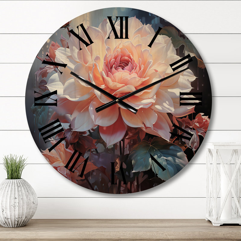 Horloge murale en bois massif Kemment, Petit