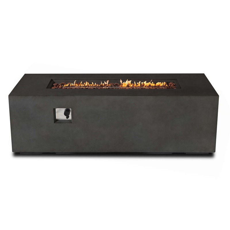 70inch Concrete Large Fire Pit Table