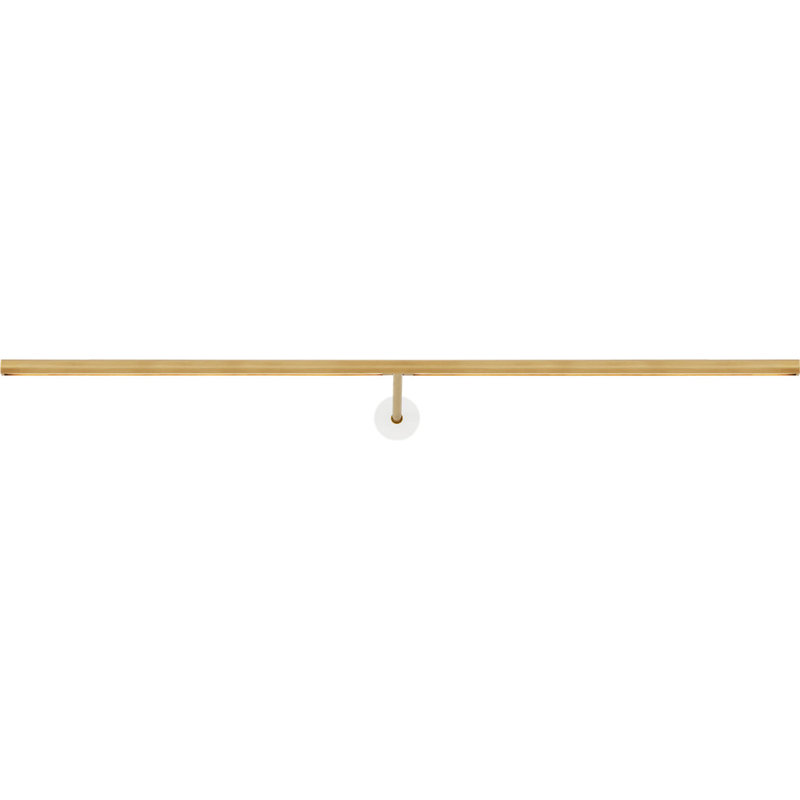 Plural Faceted Picture Light, Hand Rubbed Antique Brass, 0.7" H x 30" W x 8.9" D, 20.8