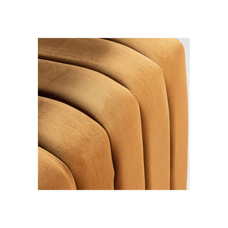 Repose-pieds Repose-pieds rembourré, Ocre