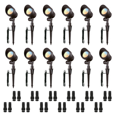 Adjustable 3CCT Low Voltage Landscape Lighting - Angle-Adjustable landscape lighting for Garden & Pathway