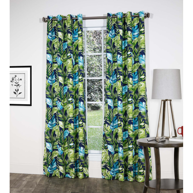 Zealand Tropical Polyester Floral Grommet Panels