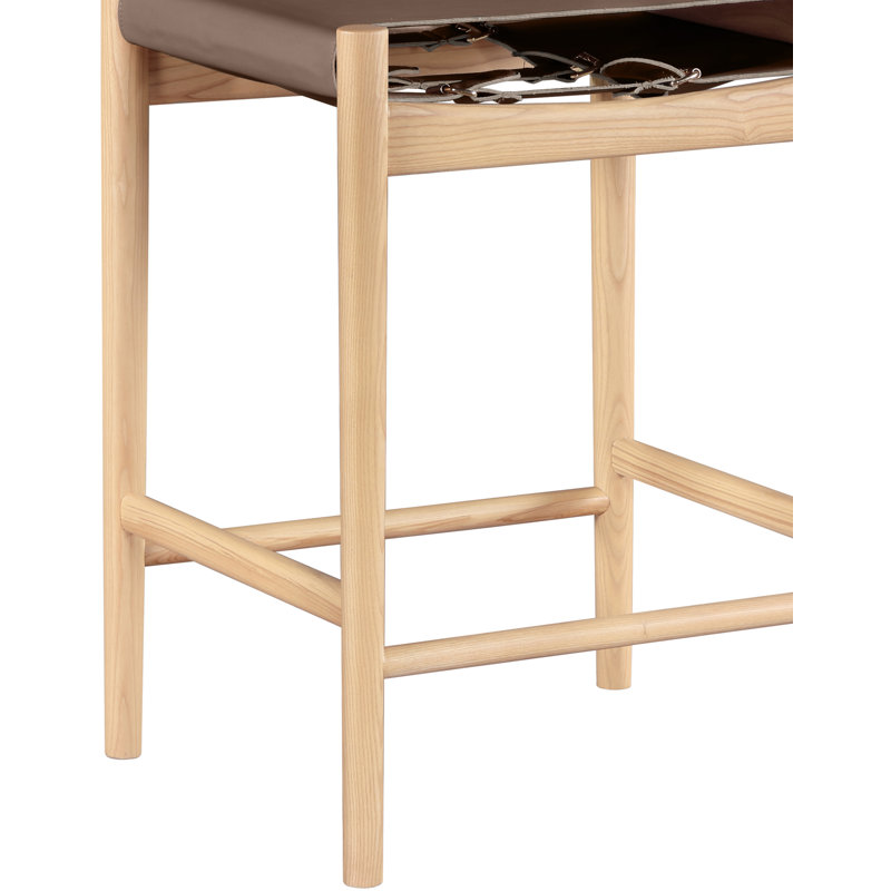 Tabouret de bar Rawlins, Cuir brun végétalien, Brun