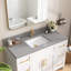 48'' W X 22'' D Engineered Stone Grey Vanity Top Drop-in Single Sink Countertop Rectangular Centre Drain Top Undermount Ceramic Sink with 4 In. H Backsplash & A Pre-drilled Faucet Hole