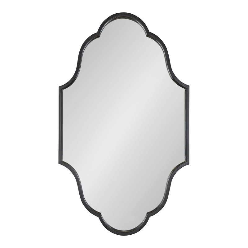 Miroir d'appoint Passabe Glam, Noir, 23 po x 37 po