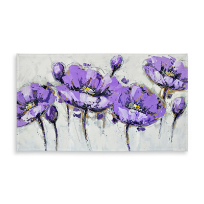 Abstract Purple Flowers Tablecloth | Indoor/Outdoor Home Decor