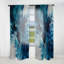 Sarcelle et noir aqueux Whimsy I - Rideau moderne - Velours obscurcissant - 1 panneau-107826748