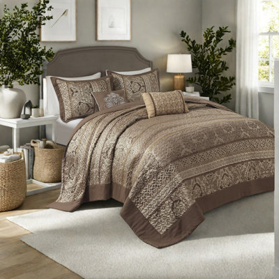 Ensembles de literie de luxe en microfibre grand, jacquard réversible pour chambre à coucher