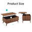 Table basse à plateau relevable