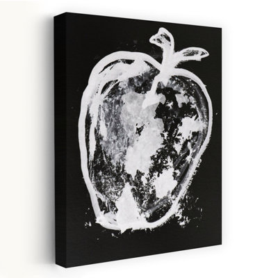 Abstrait, pomme blanche abstraite, fruit contemporain audacieux, reproduction d'art