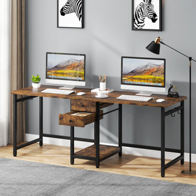 Rushali 200 cm W two-person office desk